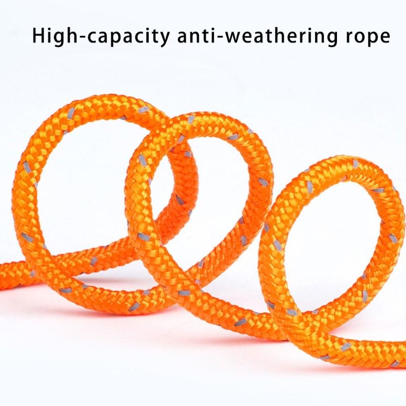 Tent Tie Downs Rope Hangers Camping Pulley Rope Adjustable Reflective Tie Downs Rope Hangers Tent Guide Rope for Outdoor