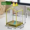 Small Bird Cage for Cockatiels Lovebirds Horizontal Thread Home Aviary with Breeding Box Luxury Canary Parrot House with Tray
