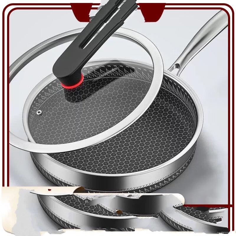 ZISIZ 316 Edelstahl Antihaft-Bratpfanne mit Deckel