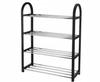 Shoe shelf 65x50x19 cm, metal, narrow, 4-level