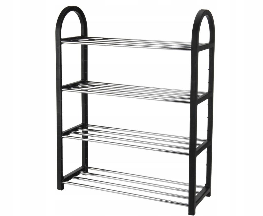 Shoe shelf 65x50x19 cm, metal, narrow, 4-level