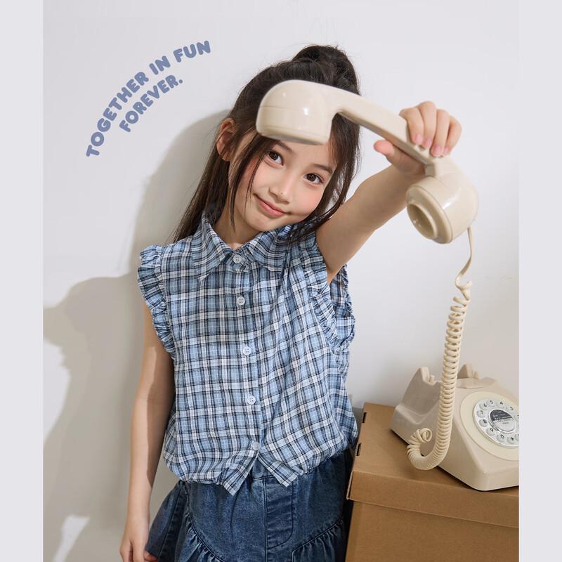 Girls  Ruffle Plaid Sleeveless Top 150