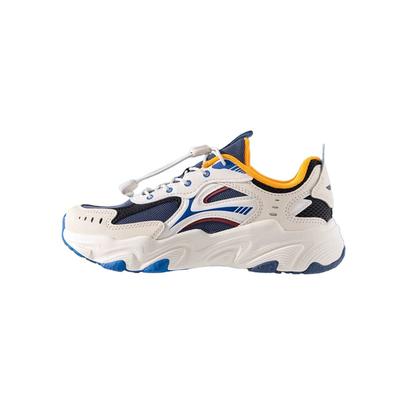Li Ning Kids 90 Planet Fashion Trend Non-Slip Wear-Resistant Low-Top Running Shoes Kids Sneakers Blue White YKCV034-5