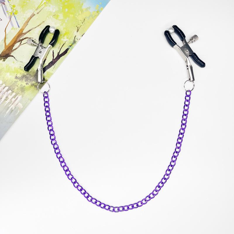 Metal Chain Nipple Milk Clips Breast Massage Clamps Adult Flirting Teasing Erotic Gadgets Bdsm Slave Sex Toys for Couples