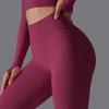 Seamless Solid Color Peach Sports Pants, Tight Fitting Running Fitness Yoga Clothes, High Waist And Hip Lifting Yoga Pants For Women