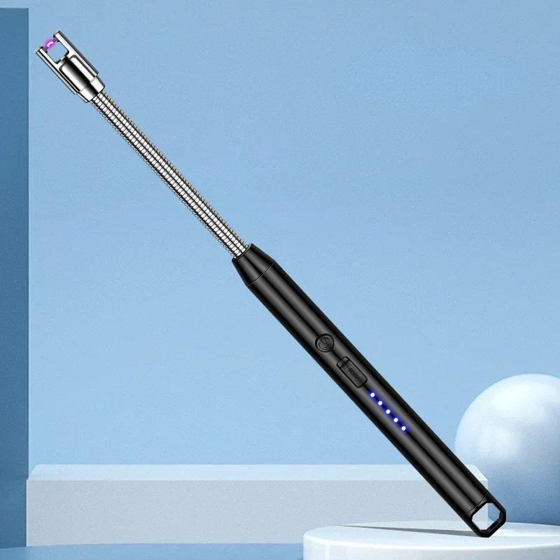 Kitchen USB Electric Arc Lighter Rechargeable Windproof BBQ Flameless Plasma Candle Long Lighters Hose Gas Stove Ignition Gun
