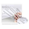 20cm Simple Transparent Triangle Straight Rulers Accurate Student Stationery Scale on Both Side Office School Supplies