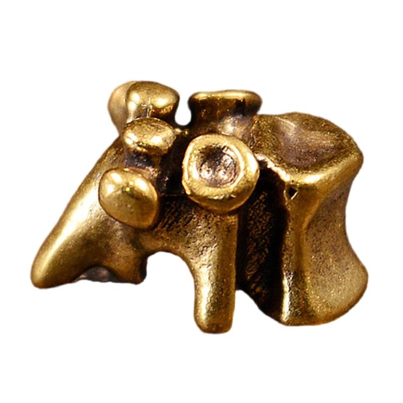 

Antique Brass Lanyard Beads with Spine Shape Design Paracord Rope Bead Clip MultiPurpose Decorative Everyday Carry Tool