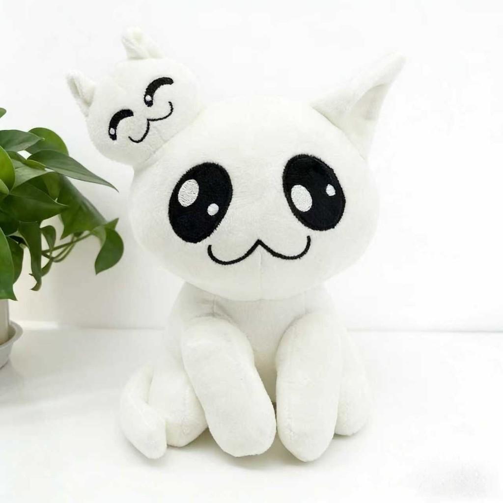 Mewgenics Plush White Cat Ghost Toy With Pp Cotton For Collectible Decor