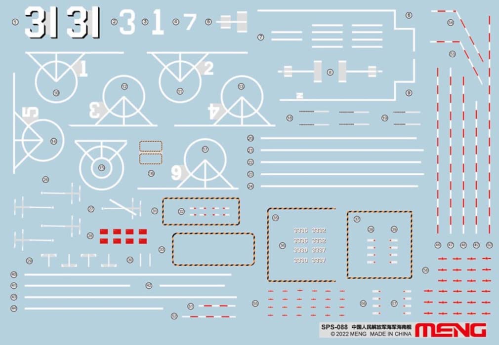 

Meng Model Chinese Navy Amphibious Assault Ship Hainan Marking Decal Plastic Model Decal MSPS088 1/700