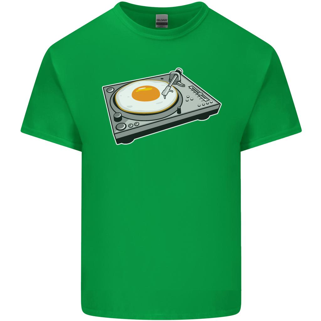 Egg Decks DJ DJing Turntable Record Player Unisexs Light Cotton TShirt