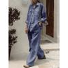 JPNTKY Women's Fashion Casual Long Sleeve POLO Neck Pants Suits