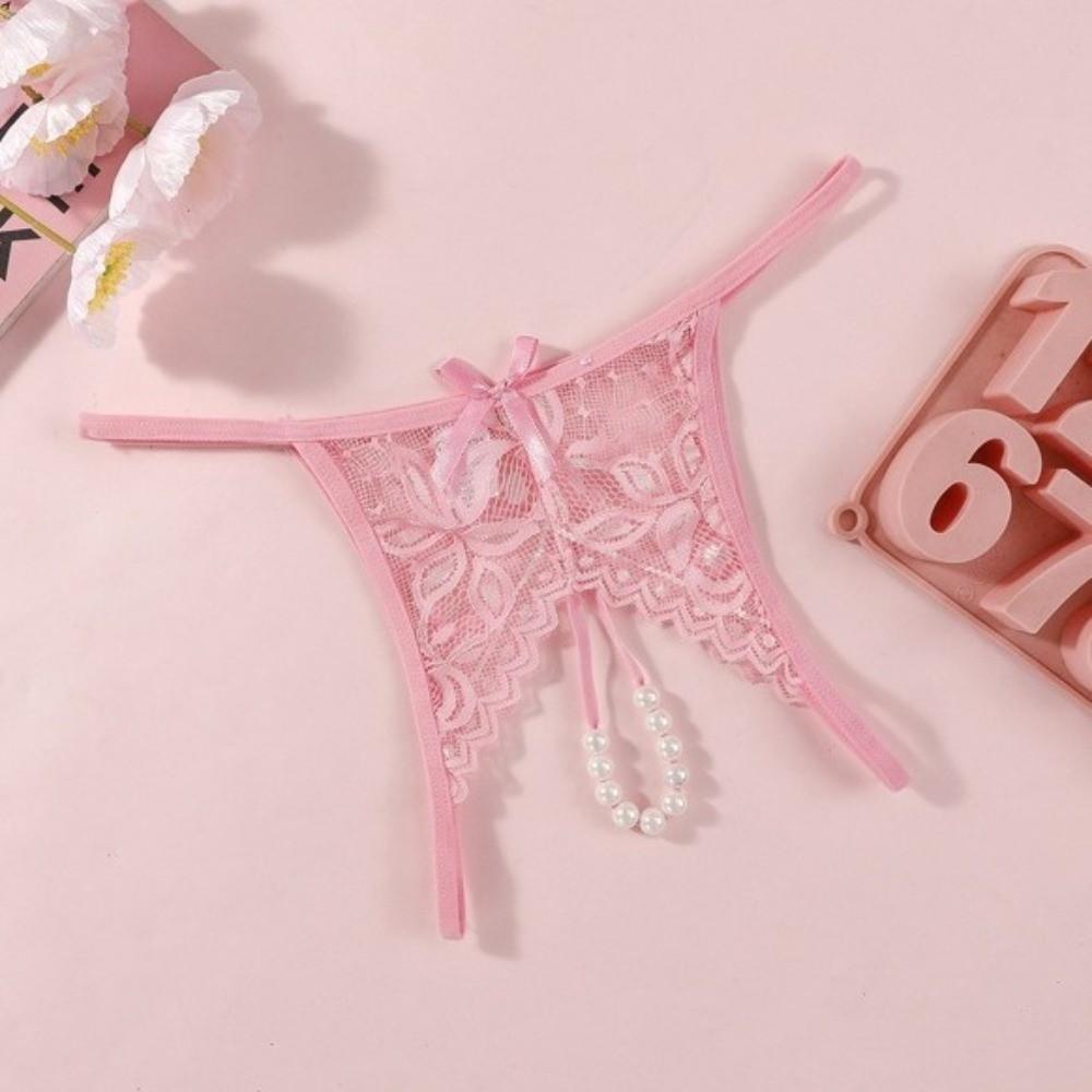 Hollow-out Mesh Lace Briefs Low-waist Women's Thong Sweet Lace Seamless Panties  Female