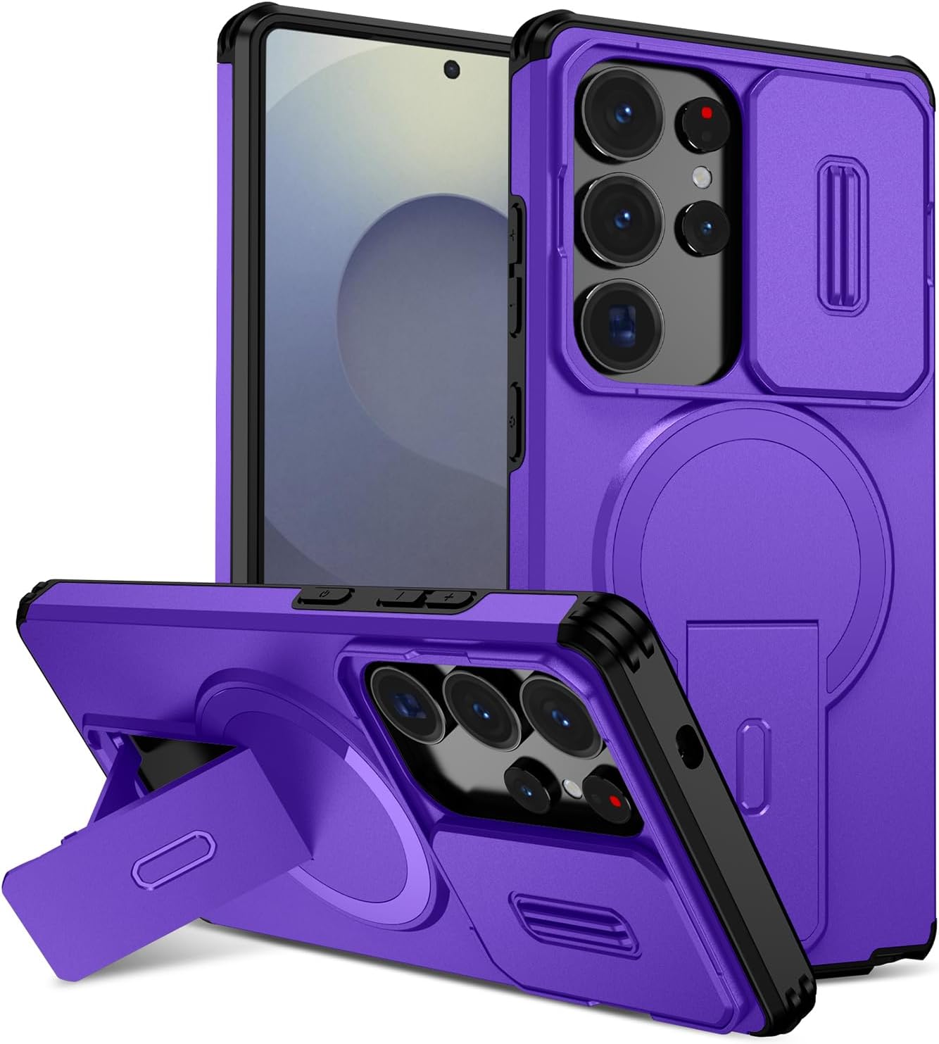 

Phone Case For Samsung Galaxy S26 Ultra with Camera Cover, Magsafe, Heavy Duty Magnetic Case фіолетовий