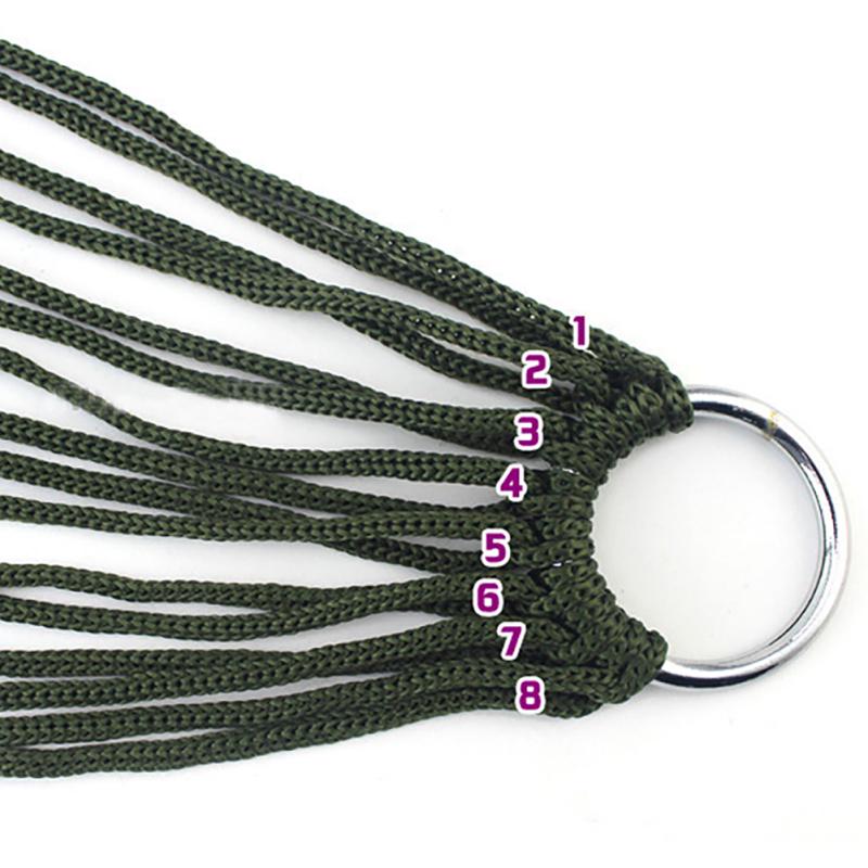 Portable Strong Nylon Mesh Rope Camping Hammock Net Hanging Nets for Hiking Outdoor Travel Sports