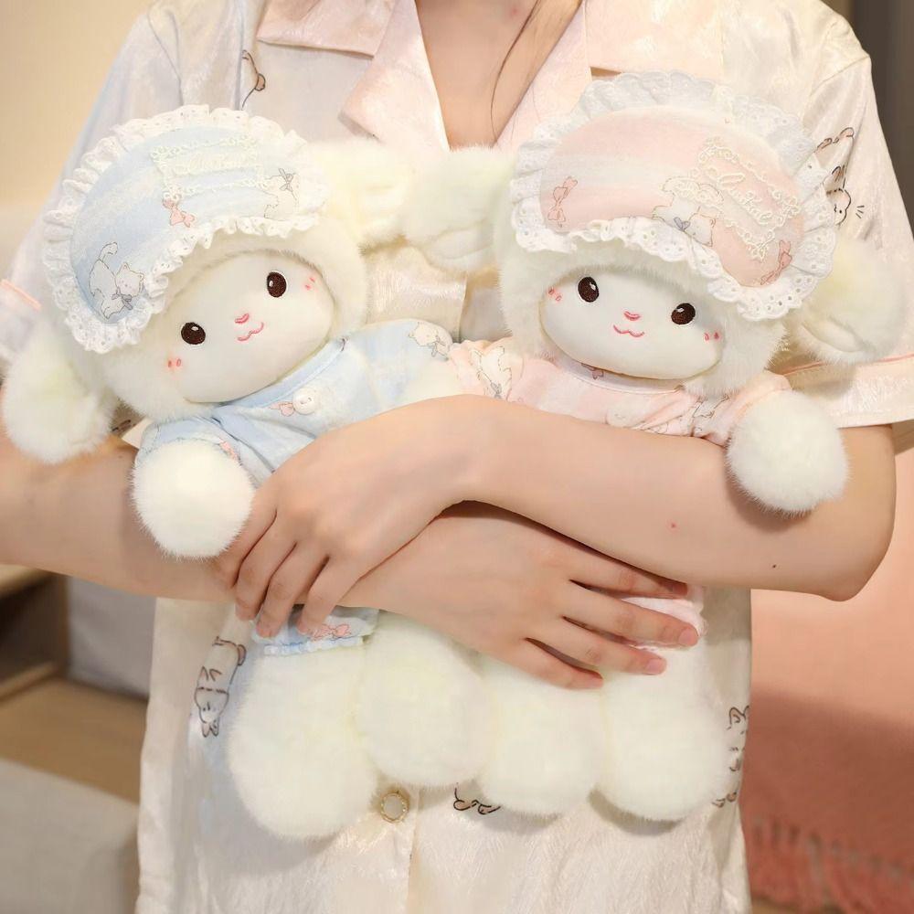 Weiche Lamm-Plüschtiere Flauschige Beruhigungs-Puppe Niedliche Schlaf-Kissen-Puppe Kindergeschenk