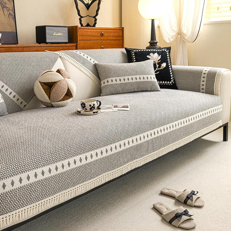 Retro Simple Non Slip Sofa Towel Cat Scratch Resistant Furniture Protector Universal Durable Mat