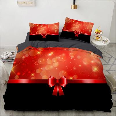 3D Printed Bow Pink Comfortable Duvet Quilt Cover Pillowcase Bedding Set Children Bedroom Decoration Home Textile