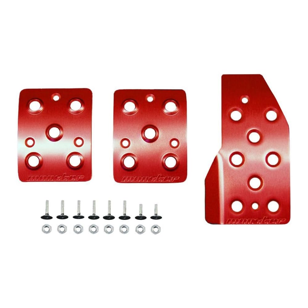 Monster Sport Red Aluminum Sports Driving Pedal Cover for Swift Sport ZC32S/ZC72S/ZD72S MT Vehicles