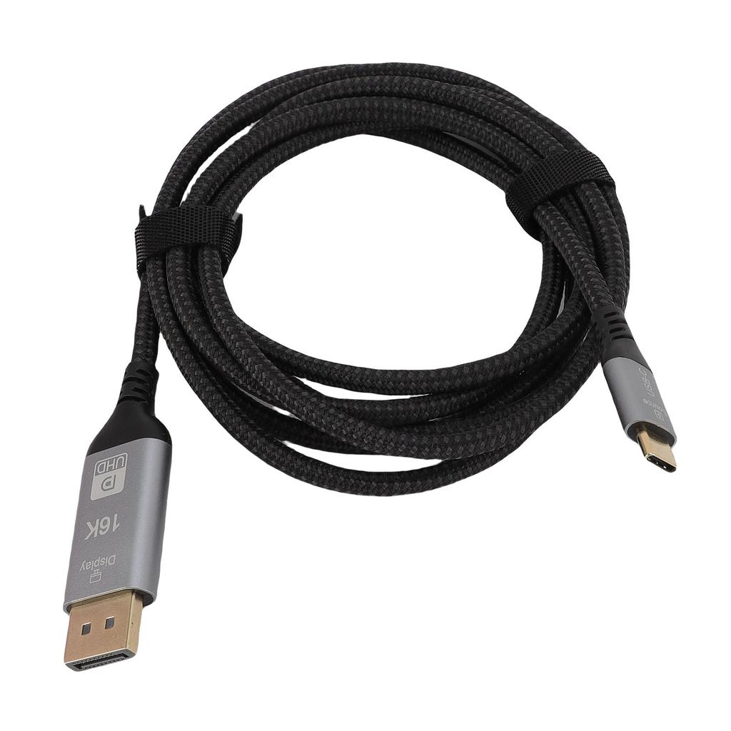 USB C To DisplayPort Cable 2m Support 16K 60Hz 8K 120Hz 4K 240Hz 40Gbps Unidirectional Type C To DisplayPort 2.1 Cord