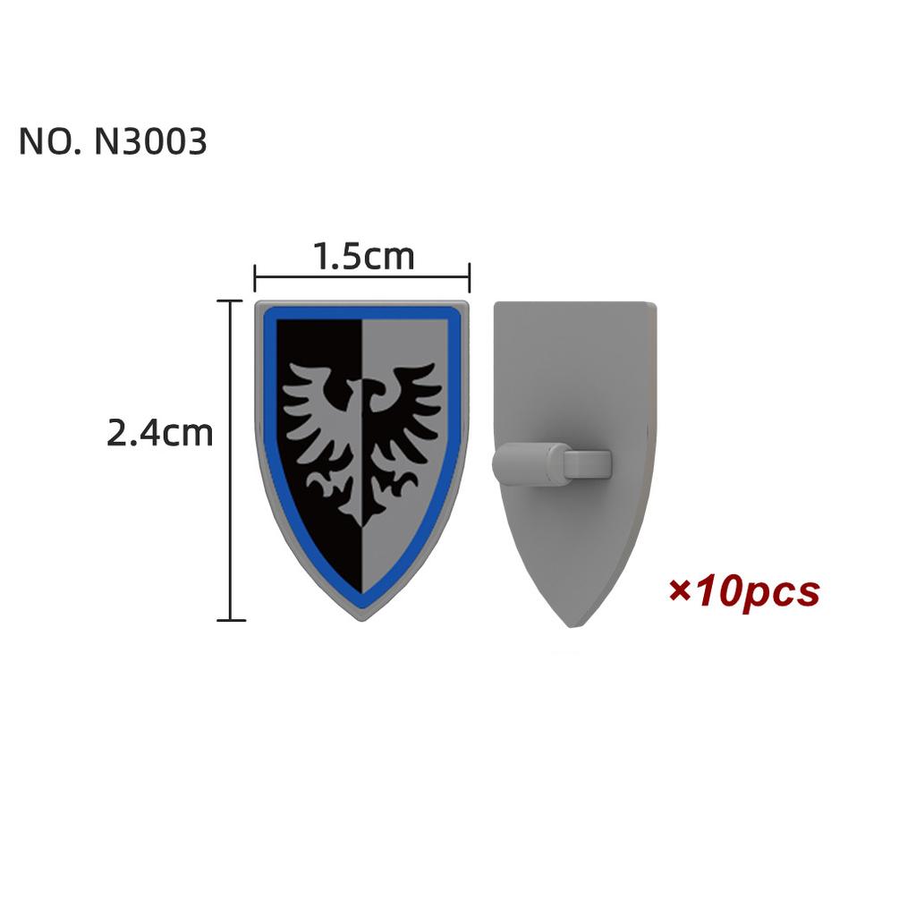 MOC Medieval Knights Armor Vest Shields Building Blocks Lion Soldiers Accessories Bricks Toys Compatible Kids Gift