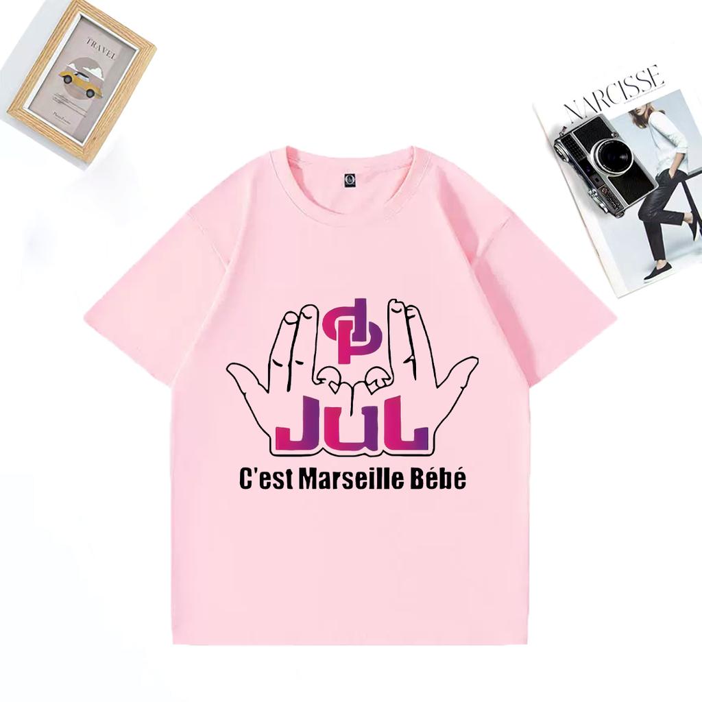 Französischer Rapper Jul Cest Marseille Bébé Grafik T-Shirts Mode Hip Hop Y2k Kleidung T-Shirt NEU Sommer Reines Unisex T-Shirts