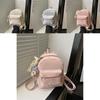 Pu Mini Backpack For College Students With Solid Color Design And Shelliemay Pendant For Daily Use