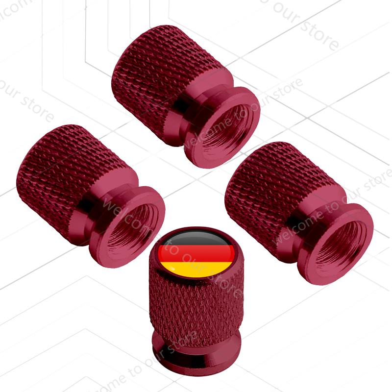 4 Stuks/Set Voor Frankrijk Italië Duitsland Spanje Nationale Tricolore Vlag LOGO Badge Motorfiets Auto Wiel Band Ventieldoppen Bandstamhoezen