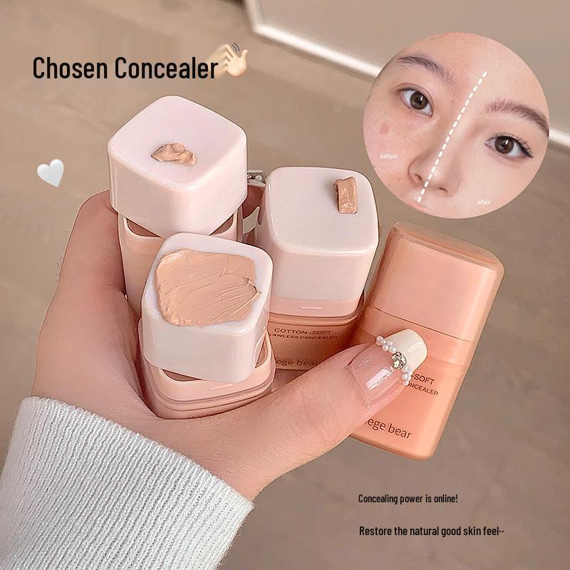 Gege Bear Soft & Flawless Concealer: Covers Spots, Freckles, Acne Scars, Dark Circles—Hydrating & Smooth, No Caking.