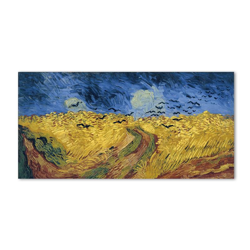 

Ван Гог Пшеничное поле с воронами, всемирно известные репродукции картин на стене, художественные принты на холсте, пейзажная картина, Декор Куадрос 70x140cm No Framed