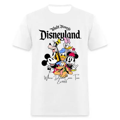 White Short Sleeves T-Shirt For Women Men Disney Mickey Minnie Cotton New In Tops & Tee Fashion Clothing Daily Casual Streetwear