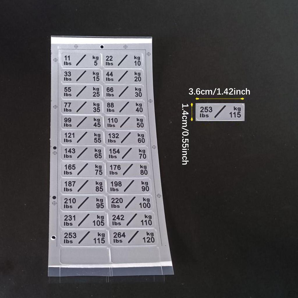 Weight Stack Labels Sticker Decals for Workout Resistance Trainers