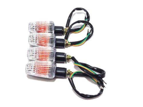 (nakira) Zestaw 4 niestandardowych kierunkowskazów z przezroczystymi soczewkami Uniwersalne kierunkowskazy (Jasne soczewki)