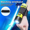 Dual Light XHP70 Dive Torch IPX8 Waterproof Professional Diving Flashlight 18650 Magnetic Slide Switch Rechargeable Scuba Lamp