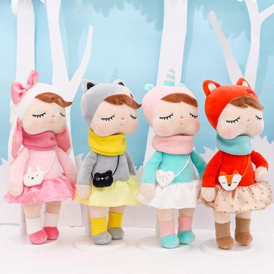 Metoo Mitu Angela Plush Doll - Cartoon Stuffed Toy for Children