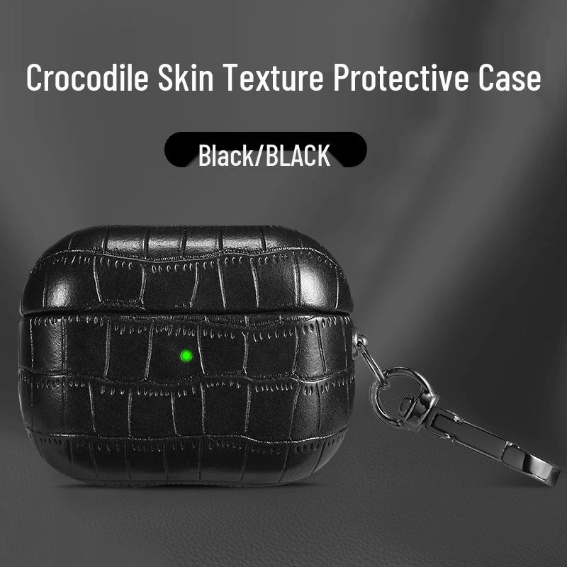 Apple AirPods Pro Crocodile Skin Bluetooth Case: 2nd, 3rd, 4th Gen Compatible
