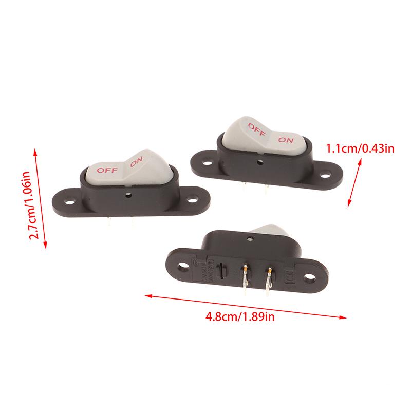 10Pcs White 2 Pin Light ON/OFF Boat Button Switch 2 Pin 2 Speed 250V 6A AC AMP 125V 10A Electric Wok Home Start Switches