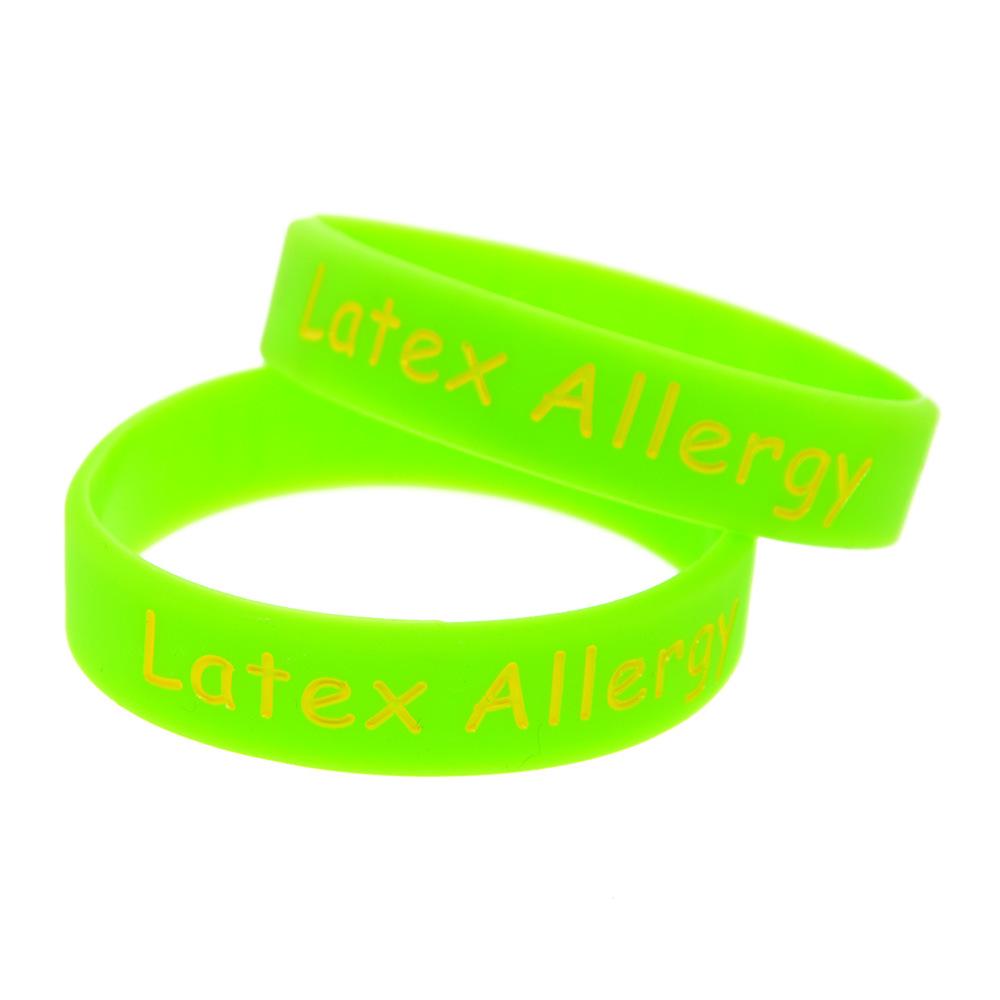 Latex Allergy Silicone Medical Alert Bracelet for Men, Women, and Children