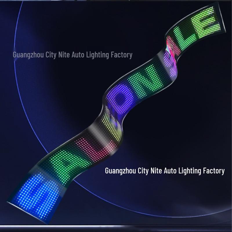 Ultra-Thin USB LED Car Advertising Screen: Full Color, Flexible, Dual-Row Scrolling Display