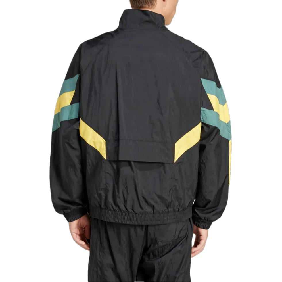 Adidas Originals Logo Stand Collar Loose Fit Zip Long Sleeve Jacket Men Jackets Black IN5568