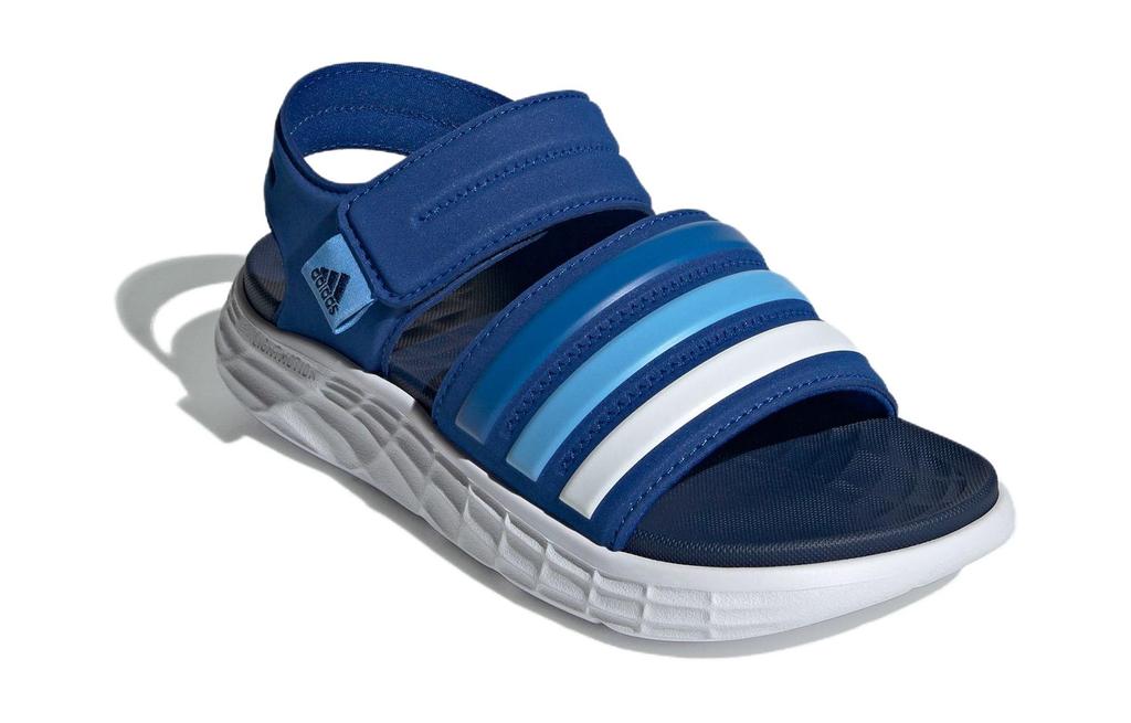 Adidas Duramo Sandals Athleisure Slip Resistant Cushioning Quick Dry Children's Sandals Blue White Kids' ID3533