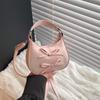 Cute Bowknot Shoulder Bag for Women Mini Hobo Bag Glossy Patent Leather Underarm Purse Vintage Y2K Crossbody Bag Sweet Girls Handbag