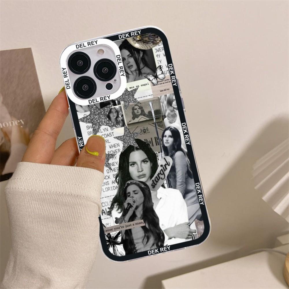 Sängerin Lana Del Rey Poster Handyhülle für iPhone 15 14 13 12 11 Pro Max Mini 15Plus XSMax XR X SE 7 8 Plus Klare Hülle Coque