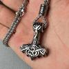 European and American Retro Personality Thor's Hammer Stainless Steel Men and Women Pendant Retro Hip Hop Trend