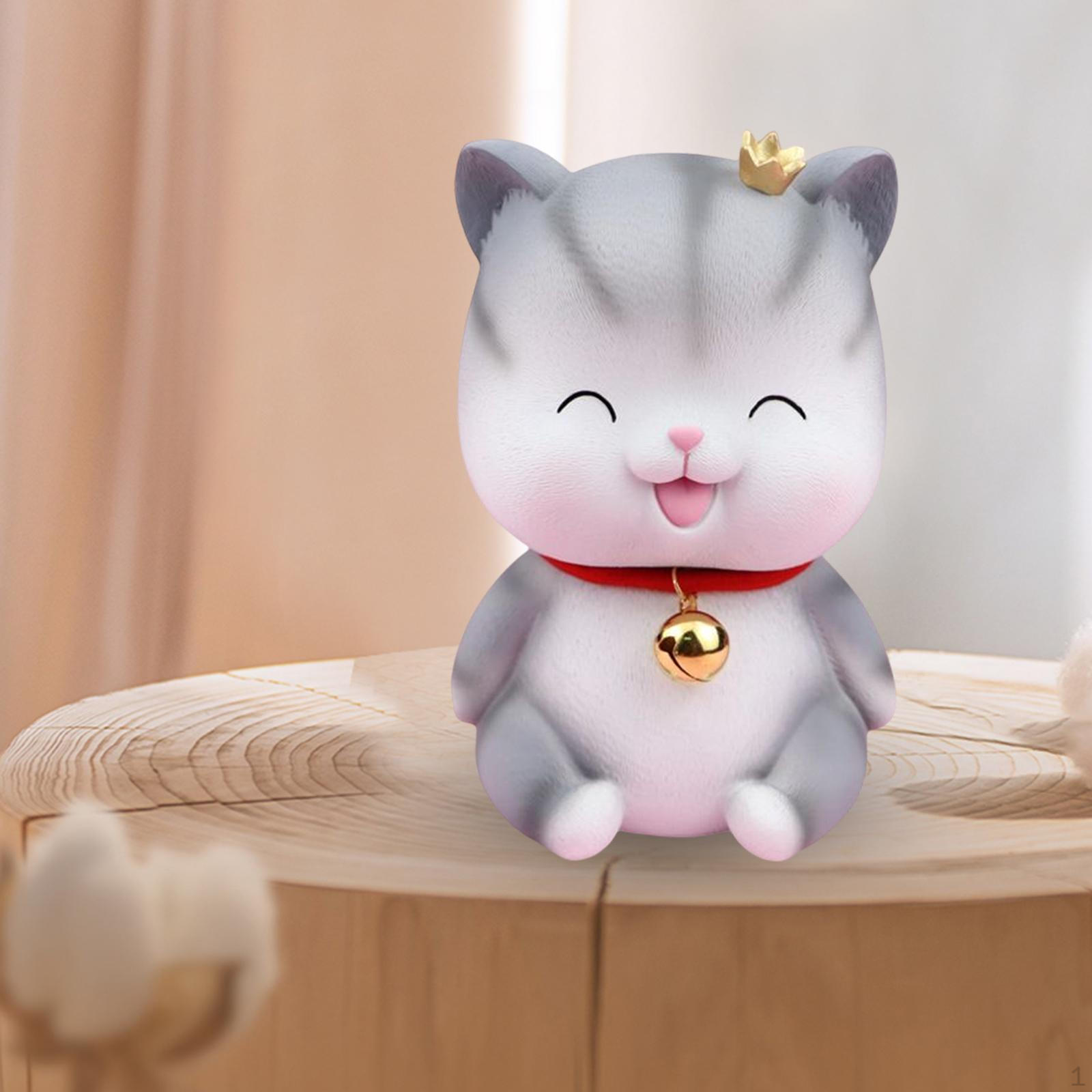 

Adorable Feline Money Bank - Quirky Decorative Figurine for Home or Office Squint
