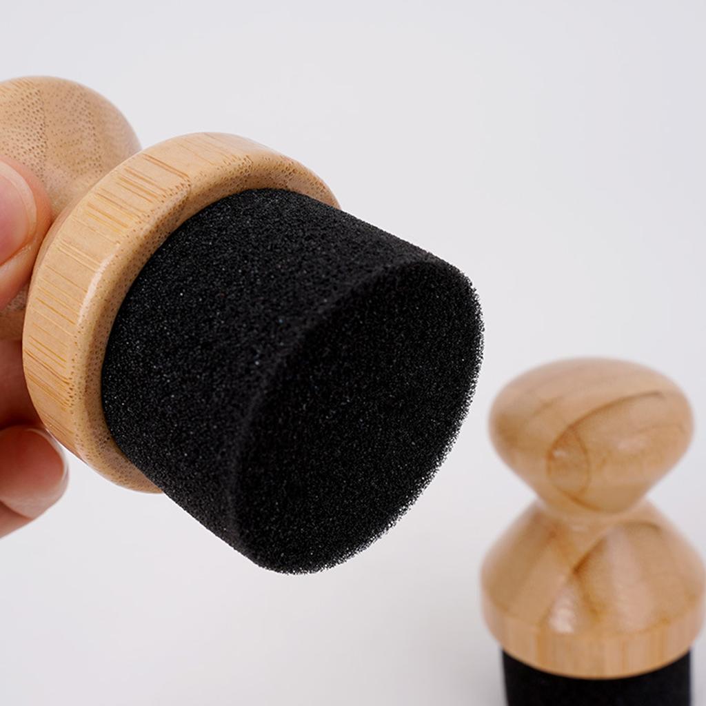 Pack of 2 Reusable Bamboo Cutting Board Oil Wax Brushes for Refreshing Cutting Boards and Wooden Utensils