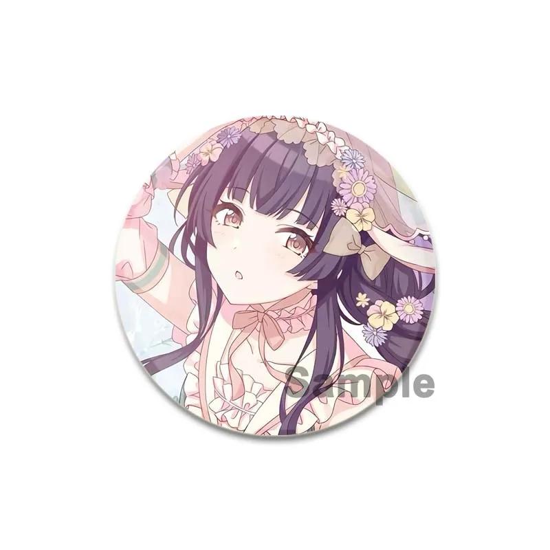 32/44/58 мм Иконы Idolmster Брошь Круглая Милая Мультяшная Значок Амами Харука Хошии Мики Булавки для Рюкзака Подарочный Аксессуар 32mm