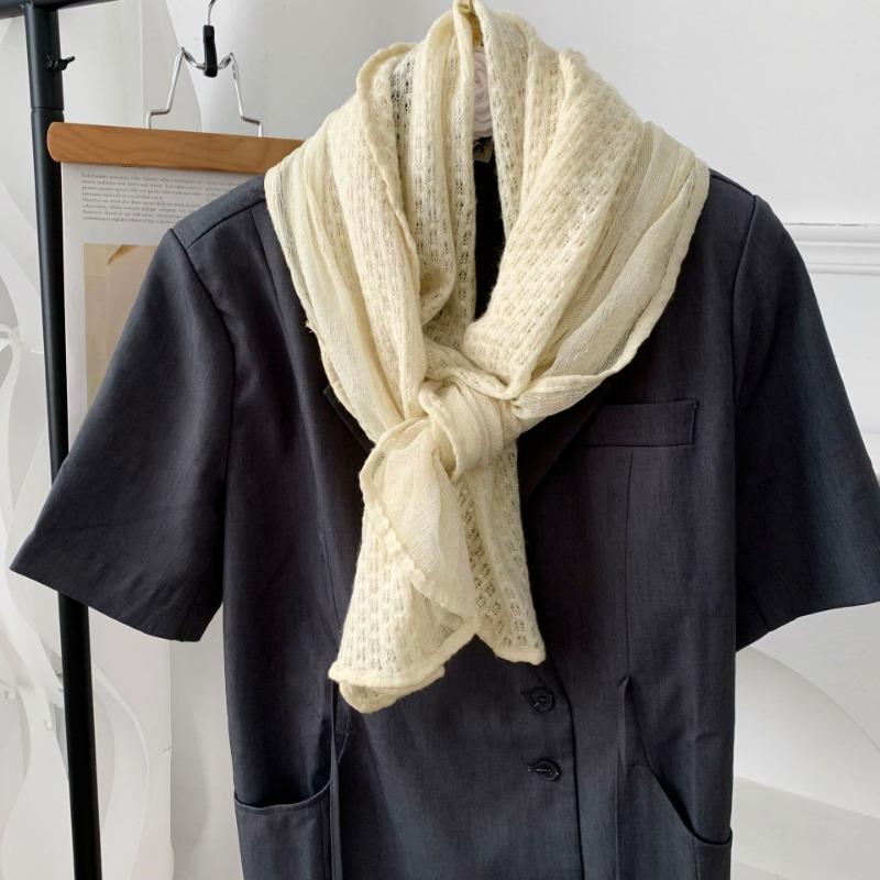 

Splicing cotton and linen scarf women s new knock fashion neck protection silk scarf high-end travel shawl small scarf