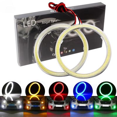 1 Paar COB Angel Eyes Halo Ringe Für LED Auto Motorrad Roller Scheinwerfer 12V Mit Abdeckung