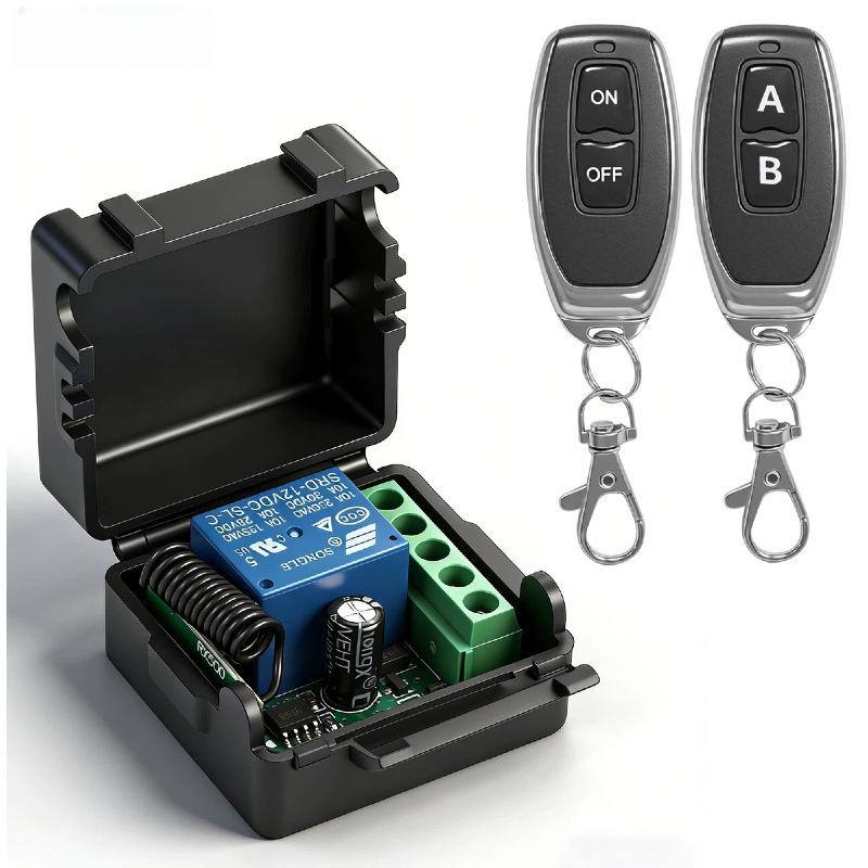 12V Single Channel Wireless Remote Boom Barrier Controller with Electric Lock and Light Switch.
